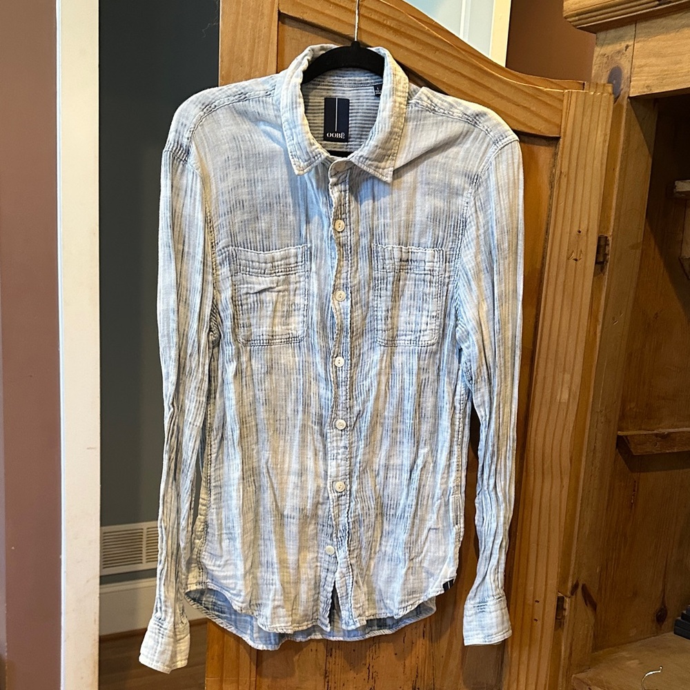 Men's Casual Button Down Shirt - Blue by J. Crew
